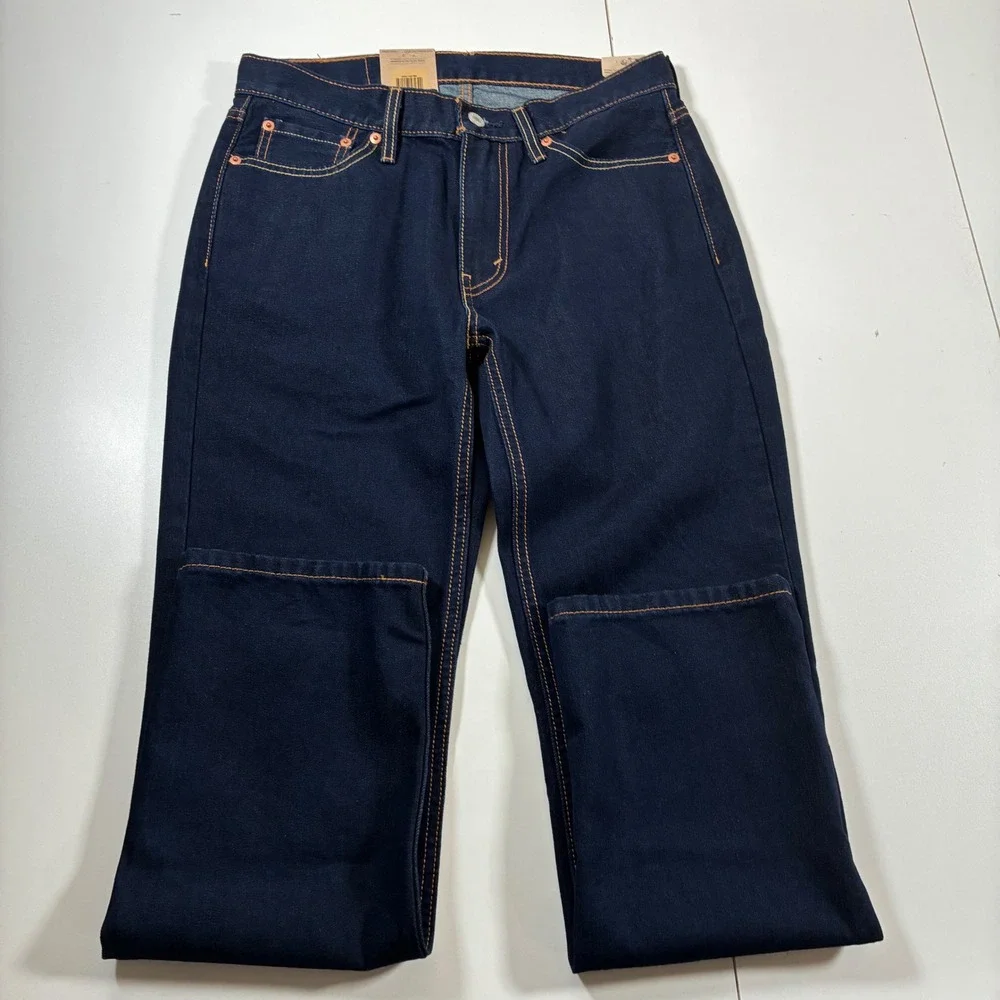 NEW Levi's 514 Straight Jeans 30x30 Indigo Blue Dark Wash USA Cowboy